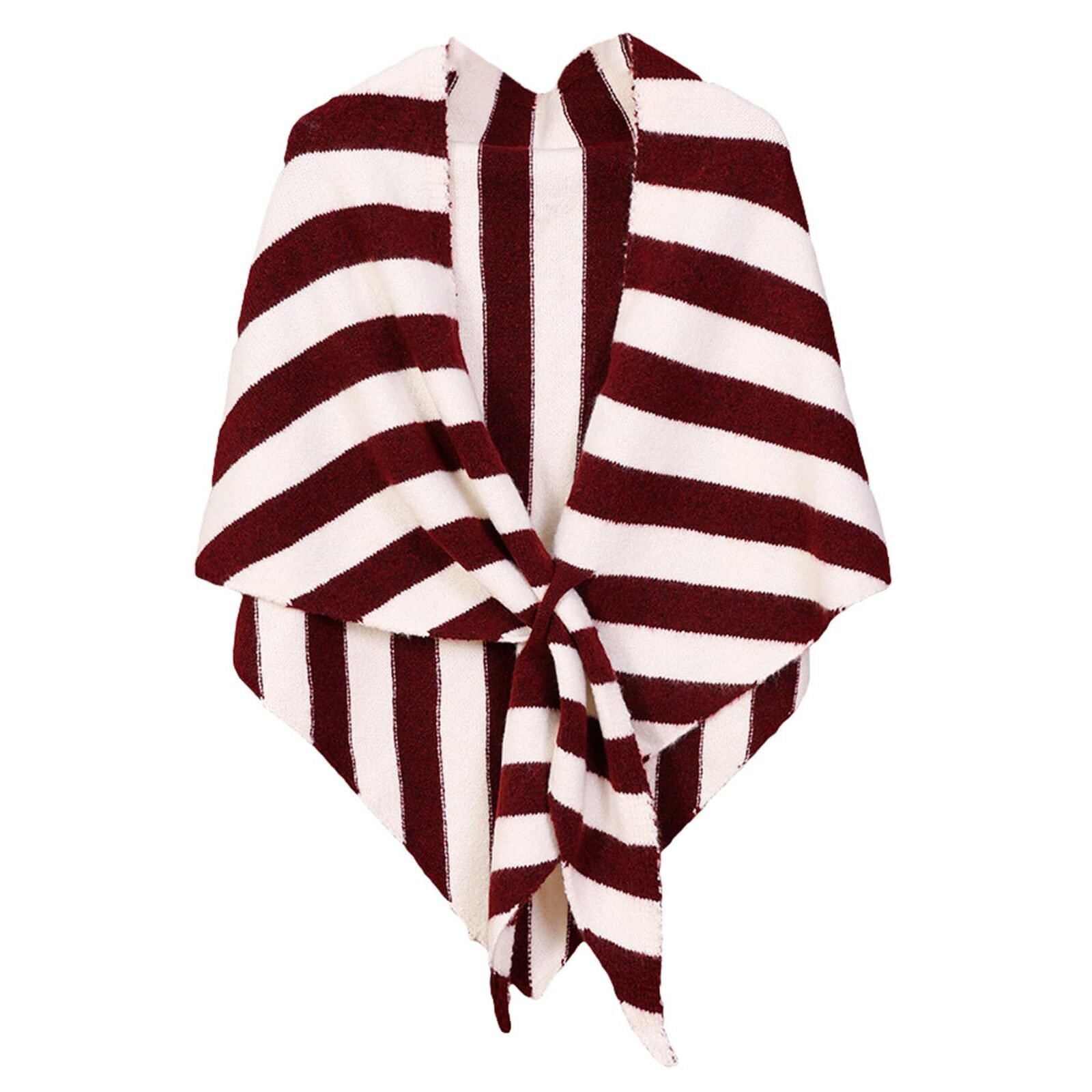 5242 Shawl Wrap Women Triangle Sweater Scarf Cross Knit Pashmina Wool Blend
